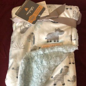 Jungle theme baby blanket